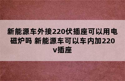 新能源车外接220伏插座可以用电磁炉吗 新能源车可以车内加220v插座